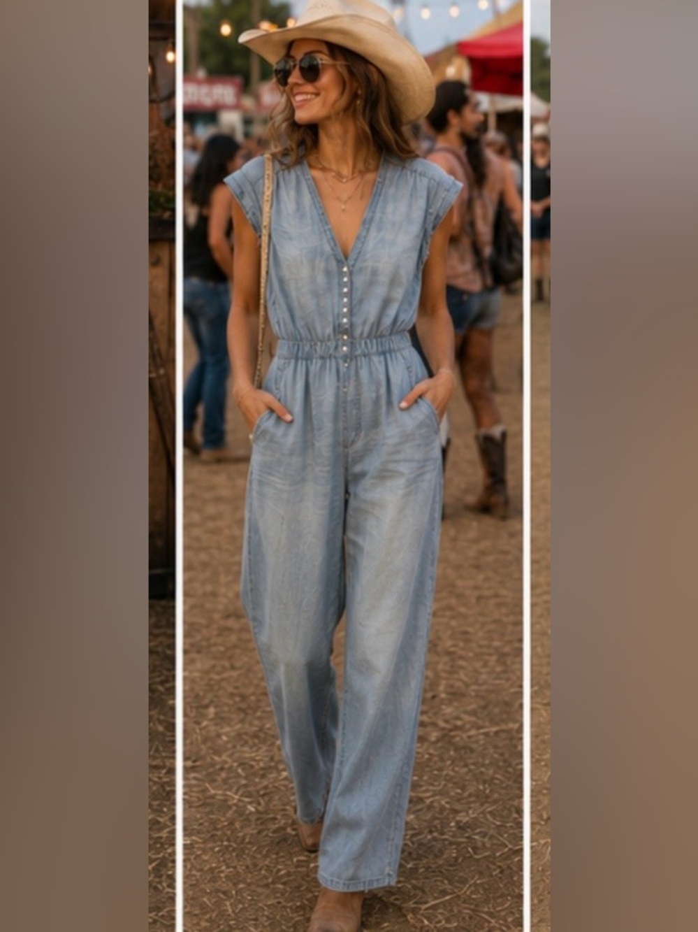 Bella Dahl Light Blue Denim Jumpsuit